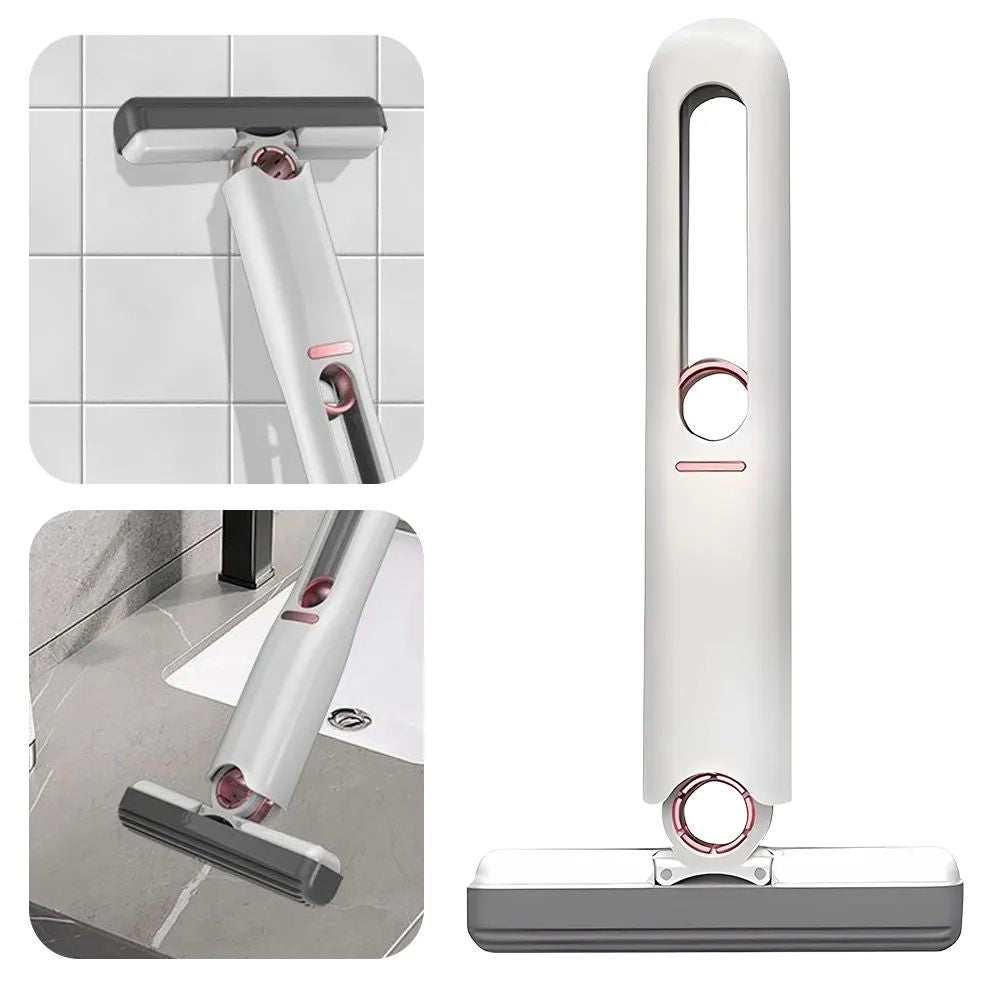 Mini Portable Cleaning Mop | Hand-Free Squeeze Sponge Mop with Absorbent Head | Compact Wet & Dry Mop for Kitchen, Bathroom, Table, Car & Glass | Multi-Purpose Household Cleaning Tool