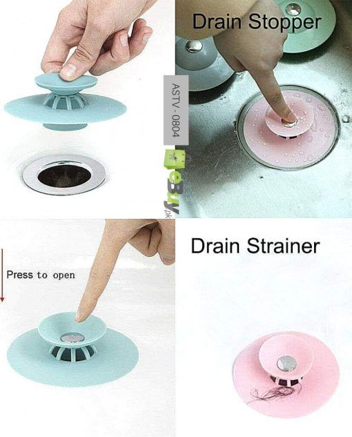 Silicone Sink Drain Strainer & Stopper – Multi-Functional Hair Catcher Drain Cover for Kitchen, Bathroom, Bathtub & Shower | Anti-Clog Silicone Drain Filter