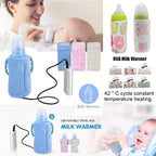 Portable USB Baby Bottle Warmer | USB Milk Warmer Sleeve & Bottle Heating Bag | Travel Baby Bottle Warmer for Home & Outdoor Use