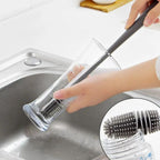 Silicone Bottle Cleaning Brush | Long Handle Non-Scratch Bottle Scrubber | Reusable Kitchen & Baby Bottle Cleaning Brush