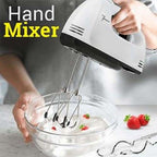 Electric Hand Mixer 7-Speed Egg Beater Machine | Handheld Cake & Cream Blender | Kitchen Baking Mixer with Stainless Steel Whisks for Home Use