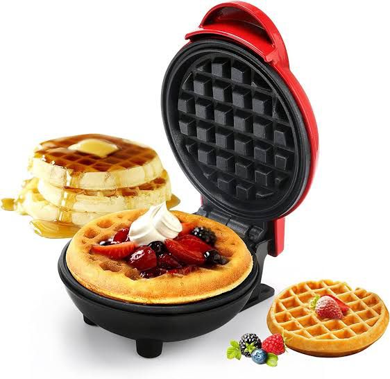 Non-Stick Electric Mini Waffle Maker | Compact 350W Breakfast Appliance for Home | Quick Cooking Machine for Waffles, Eggs & Snacks | Easy-Clean Waffle Iron with Nonstick Plates