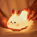 Silicone Bunny Night Light for Kids | Cute Rabbit Touch Sensor Night Lamp | Soft Glow Rechargeable LED Nursery Light