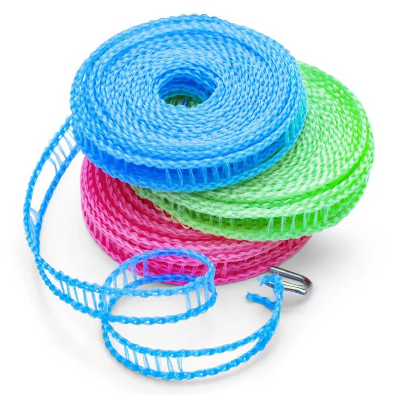 5 Meter Windproof Non-Slip Clothesline Rope | Portable Laundry Drying Line for Indoor & Outdoor Use | Foldable Clothes Drying Cord for Travel, Home & Camping