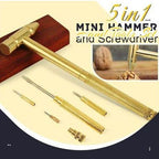 5-in-1 Mini Hammer and Screwdriver Set | Multifunctional Compact Hand Tool Kit for Home, Watch & Jewelry Repair | Portable DIY Repair Tool Set with Small Hammer and Interchangeable Screwdrivers
