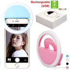 Rechargeable Selfie Ring Light for Mobile | Clip-On LED Ring Light with 36 LEDs | Portable Phone Camera Light for Photos, Videos & TikTok