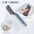 2-in-1 Floor Seam Cleaning Brush with Clip | Multi-Purpose V-Shape Grout Brush | Narrow Gap Cleaning Tool for Kitchen & Bathroom