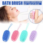 Silicone Body Scrubber Bath Sponge | 2-in-1 Exfoliating Body Brush & Shower Loofah | Soft Silicone Body Cleaning Brush for Women, Men & Kids
