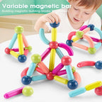 25 Pieces Magnetic Building Blocks Set – Colorful Magnetic Sticks & Balls Construction Toy | Educational STEM Building Set for Kids Age 3+