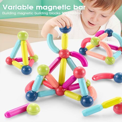 25 Pieces Magnetic Building Blocks Set – Colorful Magnetic Sticks & Balls Construction Toy | Educational STEM Building Set for Kids Age 3+