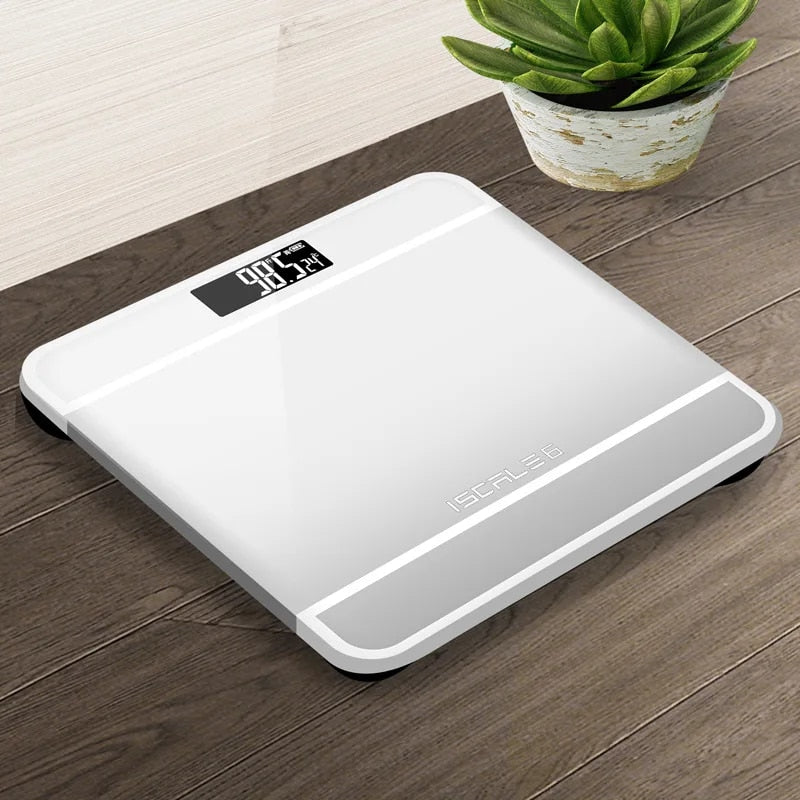 180kg Digital Body Weight Scale – Smart Electronic Glass Bathroom Scale with LED Display | Accurate Slim Household Floor Scale for Home Fitness