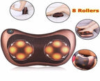 Electric Massage Pillow with Heat | Deep Kneading Neck, Back & Shoulder Massager Cushion | Heated Car & Home Pillow Massager for Relaxation Therapy and Body Pain Relief