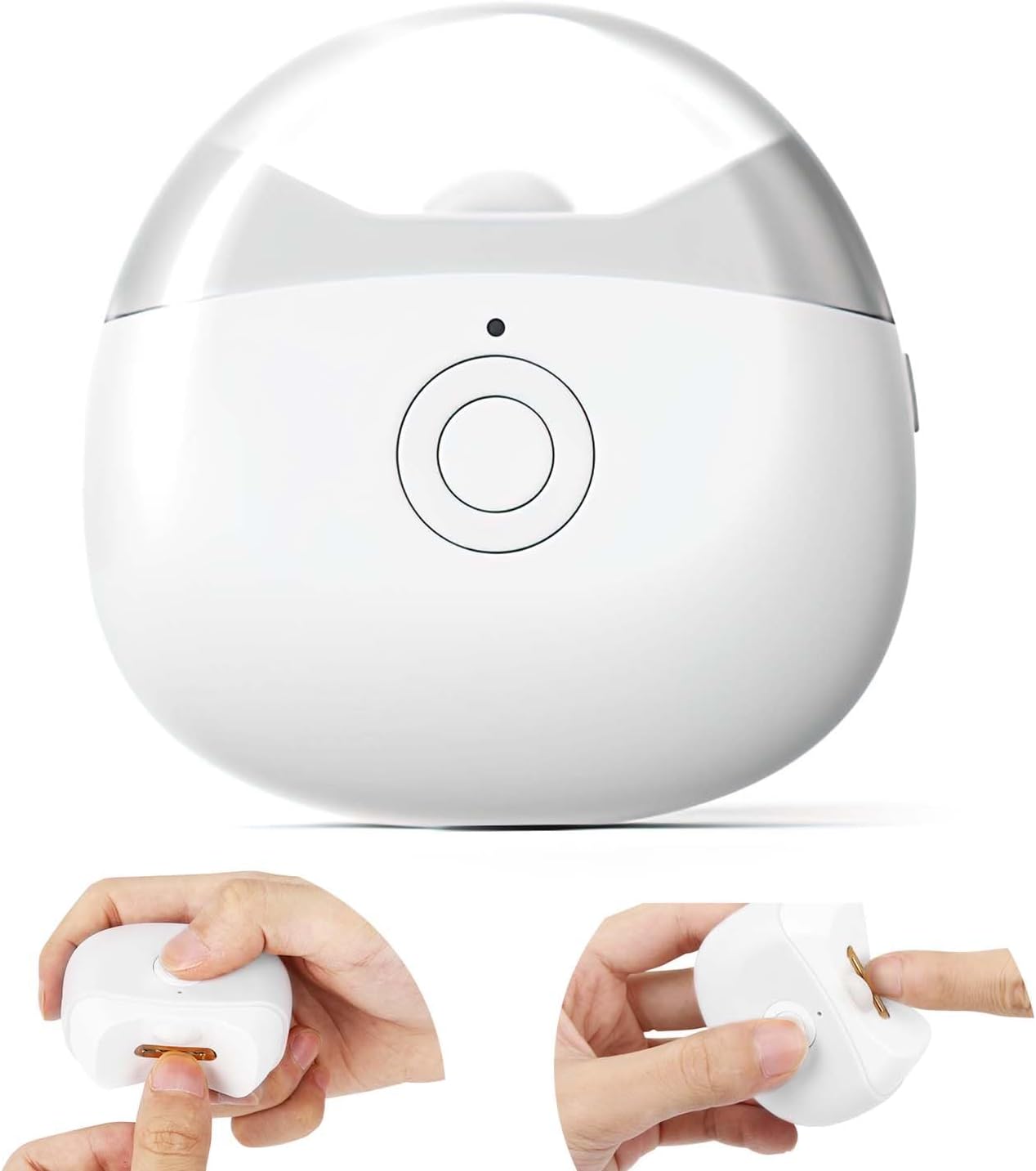 Electric Automatic Nail Clipper | USB Rechargeable Nail Trimmer with Built-in Light & Nail Scrap Catcher | Portable Electric Nail File Machine for Baby, Kids, Adults & Seniors | Safe Manicure Grooming Tool