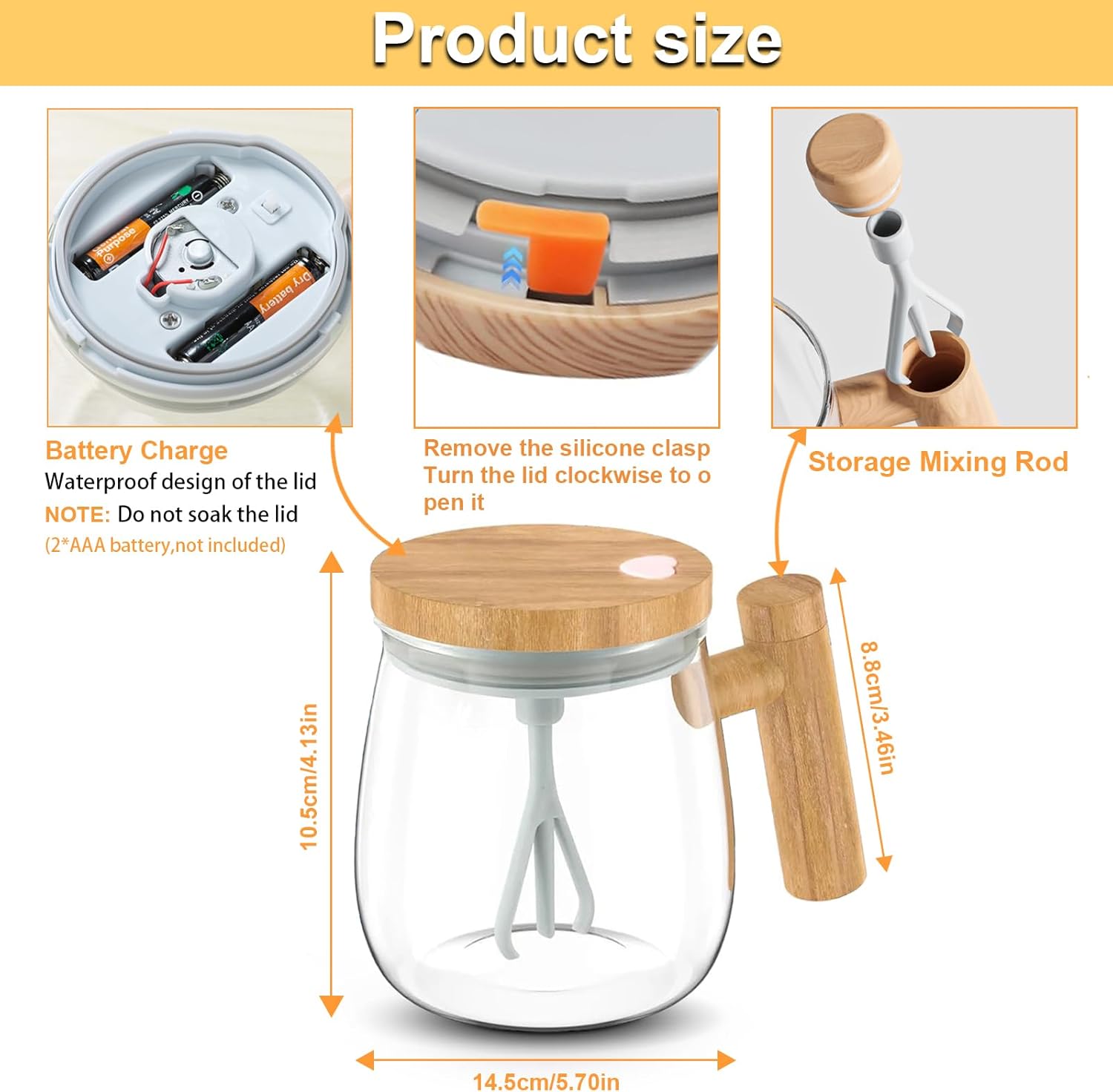 Self Stirring Coffee Mug – 400ml Electric Automatic Mixing Cup with Rotating Base | Battery-Powered Stirring Mug for Coffee, Tea, Milk & Protein Drinks