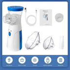 Portable Mesh Nebulizer Machine with Mask for Kids and Adults | Handheld Ultrasonic Inhaler Nebulizer | Compact Silent Home & Travel Nebulizer Device | USB Rechargeable Mini Nebulizer for Easy Breathing