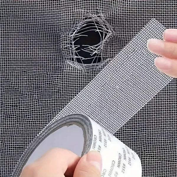 Self-Adhesive Window Screen Repair Tape | 2M Mesh Roll Tape for Mosquito Net & Fly Screen Repair | Waterproof Anti-Insect Patch for Doors & Windows | Easy DIY Screen Repair Kit