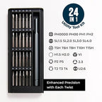 24-in-1 Precision Screwdriver Set | Magnetic Mini Screwdriver Bit Kit for Electronics, Mobile & Computer Repair | Multi-Functional Repair Tool Kit with Case
