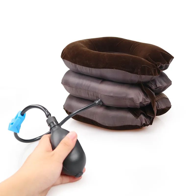 Inflatable Cervical Neck Traction Device – Adjustable Air Neck Support Collar | Portable Neck Stretcher & Relaxation Pillow for Home, Office & Travel