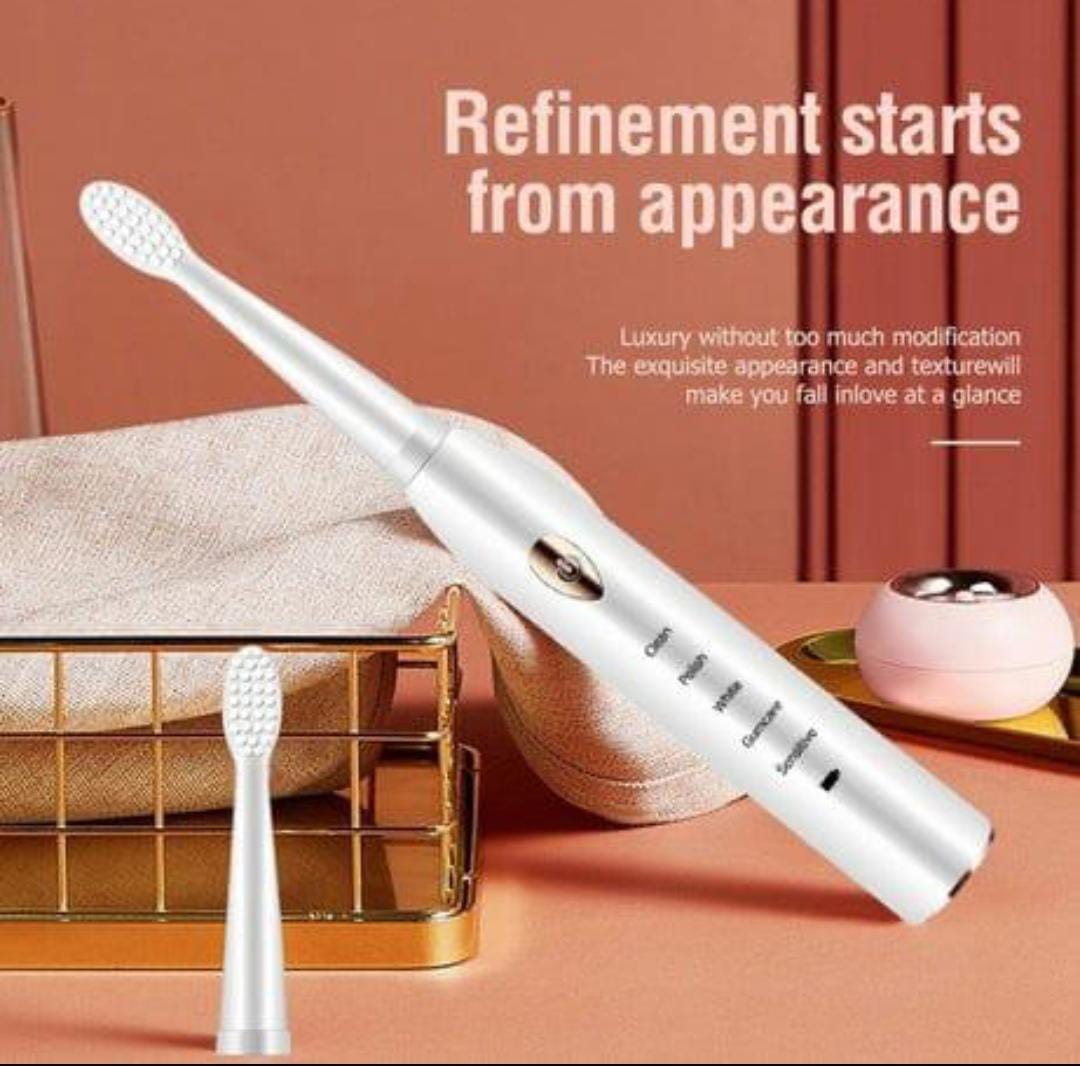 6 Modes Sonic Electric Toothbrush for Adults & Kids | Rechargeable Electric Toothbrush with Smart Timer | IPX7 Waterproof Whitening Toothbrush with Brush Holder & 4 Brush Heads