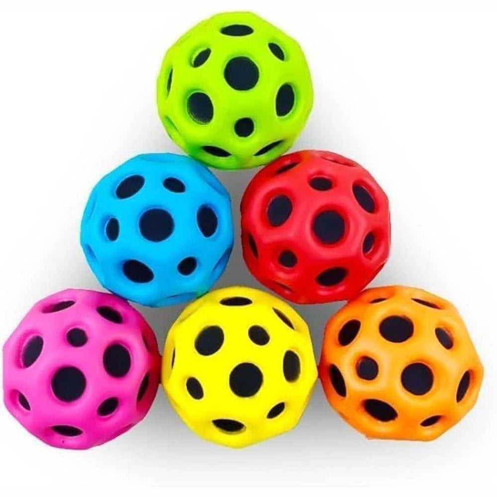Pack of 1 Moon Ball | High Bounce Rubber Bouncy Ball for Kids & Adults | Fun Indoor Outdoor Toy Ball | Lightweight Stress Relief & Sports Activity Ball – Random Color