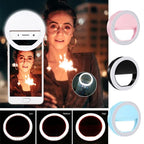 Rechargeable Selfie Ring Light for Mobile | Clip-On LED Ring Light with 36 LEDs | Portable Phone Camera Light for Photos, Videos & TikTok