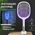 Rechargeable Electric Mosquito Swatter Racket | 2-in-1 Electronic Insect Killer & Fly Zapper | Handheld Bug Zapper with USB Charging | Safe Mosquito Bat for Home, Indoor & Outdoor Use