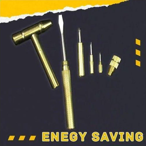 5-in-1 Mini Hammer and Screwdriver Set | Multifunctional Compact Hand Tool Kit for Home, Watch & Jewelry Repair | Portable DIY Repair Tool Set with Small Hammer and Interchangeable Screwdrivers