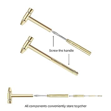 5-in-1 Mini Hammer and Screwdriver Set | Multifunctional Compact Hand Tool Kit for Home, Watch & Jewelry Repair | Portable DIY Repair Tool Set with Small Hammer and Interchangeable Screwdrivers