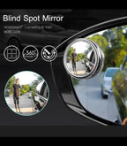 2 Pcs Car Blind Spot Mirror | 360° Adjustable Round Convex Rear View Mirror | Wide-Angle Stick-On Side Mirror Lens | Universal Anti-Collision Safety Mirror Accessory for Cars & SUVs