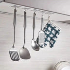 10 Pcs Adhesive Wall Hooks | Heavy Duty Transparent Sticky Hooks for Wall, Ceiling, Door, Bathroom & Kitchen | Waterproof & Oilproof No-Drill Reusable Self-Adhesive Wall Hangers