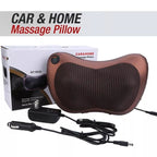 Electric Massage Pillow with Heat | Deep Kneading Neck, Back & Shoulder Massager Cushion | Heated Car & Home Pillow Massager for Relaxation Therapy and Body Pain Relief