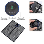 EMS Foot Massager Mat – Electric Foot Stimulation Pad with Multiple Modes | Rechargeable, Portable Foot Relaxation Mat for Home & Office Use