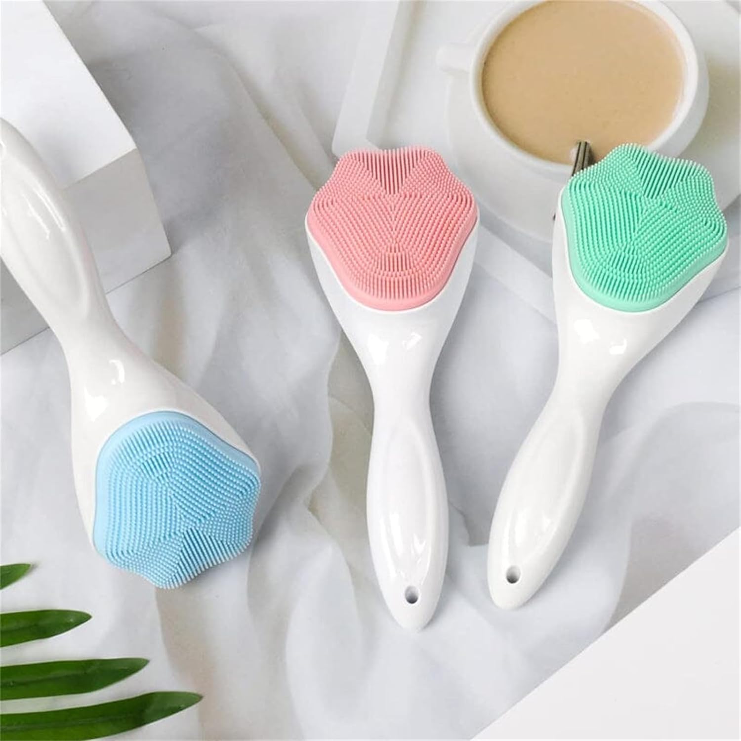 3D Double-Sided Silicone Facial Cleansing Brush – Manual Face Cleaning & Massage Tool | Soft Silicone Exfoliating Face Wash Brush