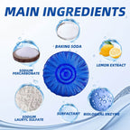 10 Pcs Automatic Toilet Bowl Cleaner Tablets | Powerful Blue Bubble Block Toilet Deodorizer & Stain Remover | Long-Lasting WC Cleaning Tablets for Fresh Fragrance & Hygienic Bathroom Maintenance