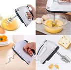 Electric Hand Mixer 7-Speed Egg Beater Machine | Handheld Cake & Cream Blender | Kitchen Baking Mixer with Stainless Steel Whisks for Home Use