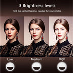 Rechargeable Selfie Ring Light for Mobile | Clip-On LED Ring Light with 36 LEDs | Portable Phone Camera Light for Photos, Videos & TikTok