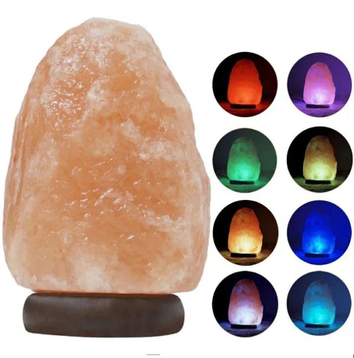 USB Natural Salt Lamp | Multi-Color LED Crystal Rock Lamp with Soft Ambient Glow | Color Changing Table Decorative Light for Bedroom & Home Decor