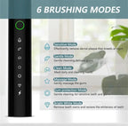 6 Modes Sonic Electric Toothbrush for Adults & Kids | Rechargeable Electric Toothbrush with Smart Timer | IPX7 Waterproof Whitening Toothbrush with Brush Holder & 4 Brush Heads