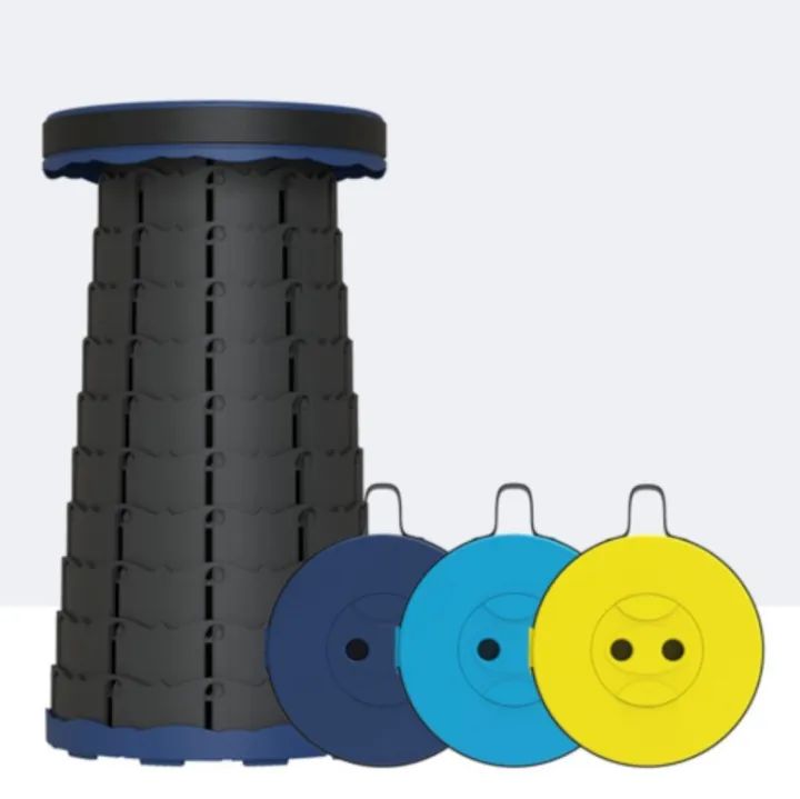 Portable Retractable Folding Stool | Adjustable Height Telescopic Collapsible Chair for Camping, Travel & Outdoor Use | Lightweight Compact Foldable Seat for Easy Carry Anywhere