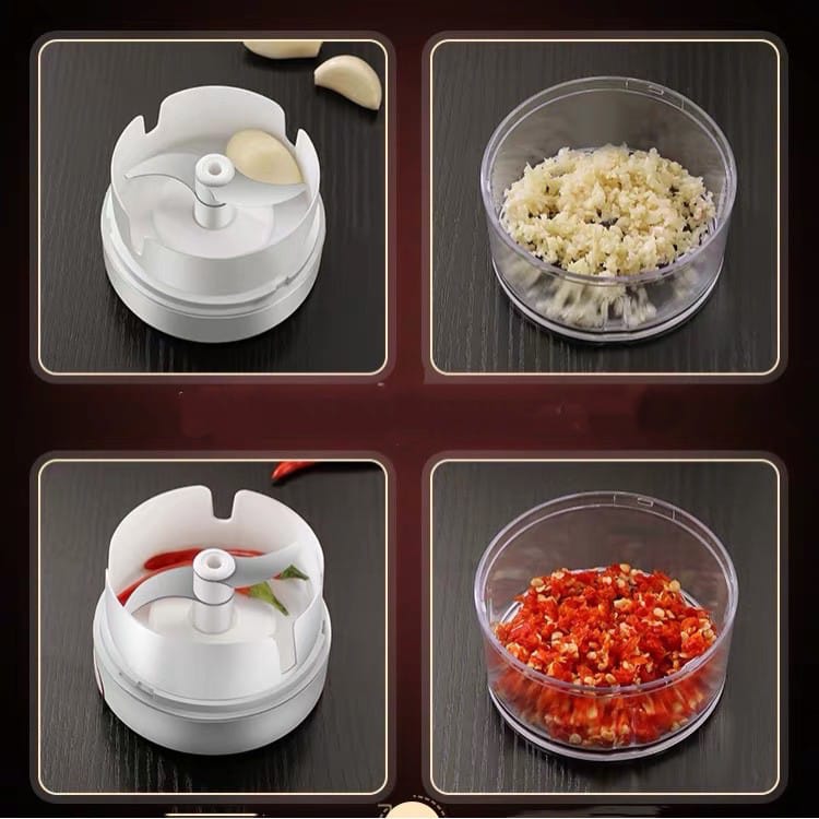 Mini Garlic Chopper | Manual Hand Pull Food Processor for Vegetables, Onion & Meat | Compact Kitchen Chopper & Multi-Purpose Mini Food Cutter