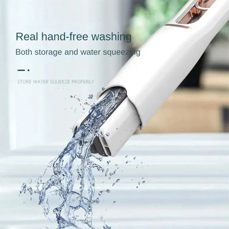 Mini Portable Cleaning Mop | Hand-Free Squeeze Sponge Mop with Absorbent Head | Compact Wet & Dry Mop for Kitchen, Bathroom, Table, Car & Glass | Multi-Purpose Household Cleaning Tool