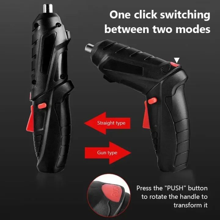 Portable Cordless Electric Screwdriver 47-in-1 Set – Rechargeable USB Power Screwdriver with LED Light | Rotating Straight & Gun Type Design for Home, Office & DIY Repairs