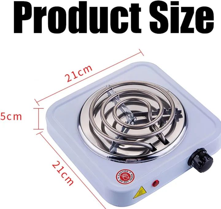Electric Stove for Cooking | 1000W Single Hot Plate with Adjustable Heat Control | Portable Countertop Cooking Burner with Stainless Steel Heating Coil | Easy to Clean & Travel Friendly