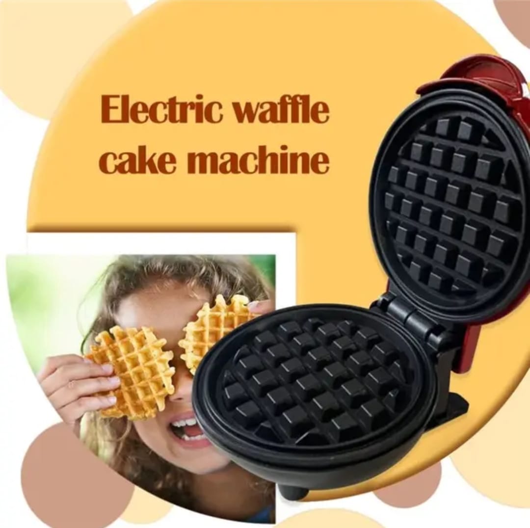 Non-Stick Electric Mini Waffle Maker | Compact 350W Breakfast Appliance for Home | Quick Cooking Machine for Waffles, Eggs & Snacks | Easy-Clean Waffle Iron with Nonstick Plates