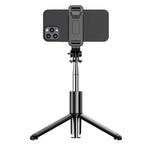 4 in 1 Wireless Selfie Stick Tripod with Remote | bluetooth selfie stick and tripod | Extendable, Foldable Phone Holder Stand for Android & iPhone | Portable Selfie Stick with Light Option for Travel, Vlogs & Photography