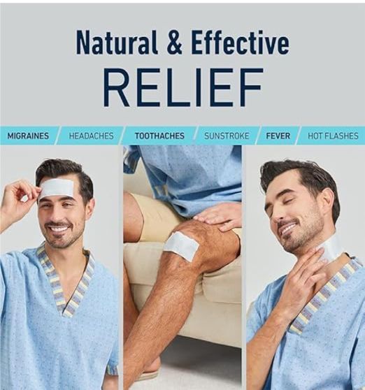 6 Pcs Fever Cooling Gel Patch | Cooling Gel Patch for Headache, Migraine & Fever Relief | Forehead Cooling Patch for Kids & Adults