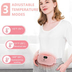 USB Rechargeable Heating Belt for Period Comfort – Electric Waist & Stomach Heating Pad with Adjustable Heat Levels for Girls & Women