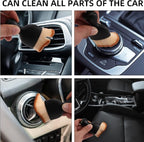 Car Interior Cleaning Brush | Soft Bristle Dashboard & Vent Detailing Brush | Car Dust Removal Brush for AC Air Outlet, Console & Dashboard | Portable Car Interior Dust Brush