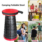 Portable Retractable Folding Stool | Adjustable Height Telescopic Collapsible Chair for Camping, Travel & Outdoor Use | Lightweight Compact Foldable Seat for Easy Carry Anywhere