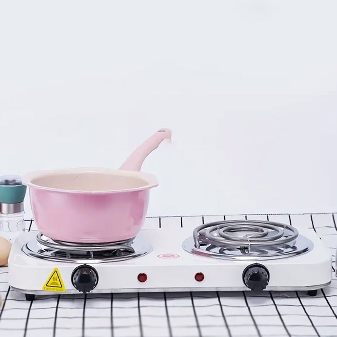 Electric Stove Double Hot Plate | 2000W Dual Burner Stove for Fast Cooking | Portable Electric Hot Plate for Kitchen, Home & Travel | Easy-Clean Countertop Electric Cooker